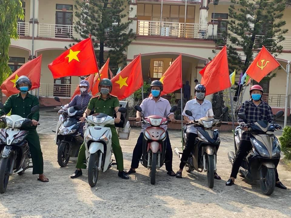 Xã Thiệu Tiến ra quân tuyên truyền phòng chống dịch Covid-19