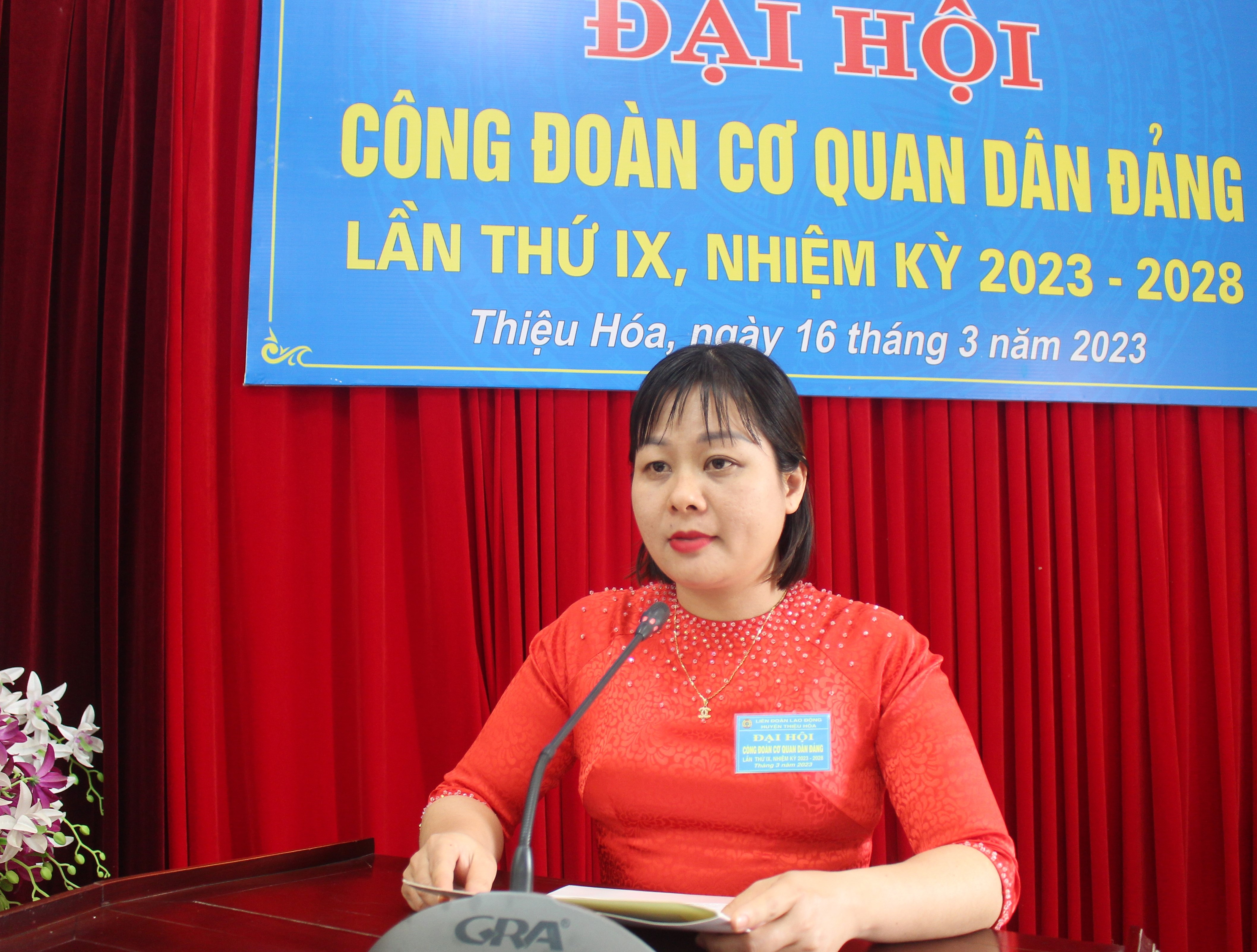 Đại biểu tham luận tại Đại hội.