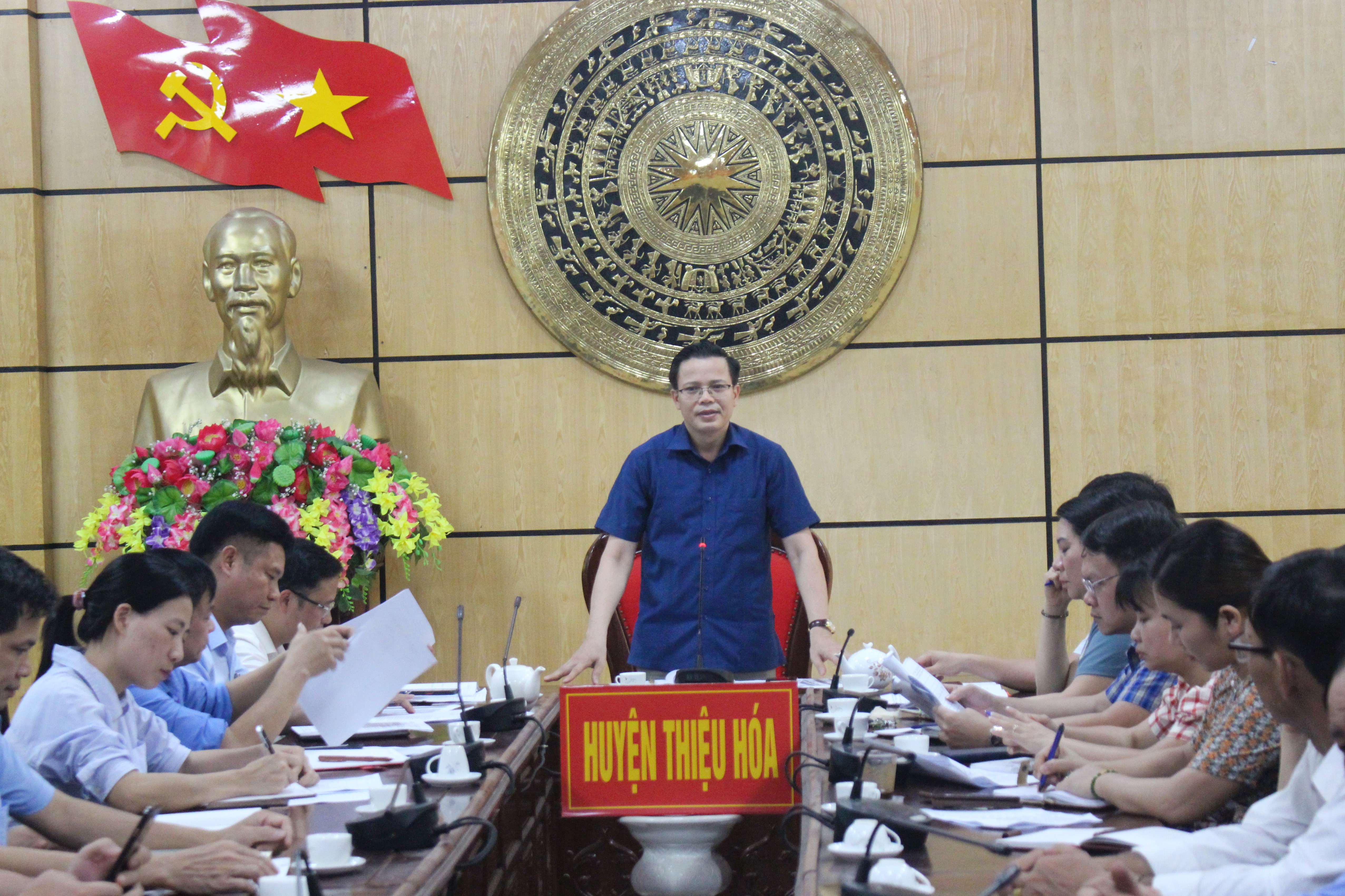 Đồng chí Hoàng Trọng Cường, Phó Chủ tịch Thường trực UBND huyện kết luận hội nghị.
