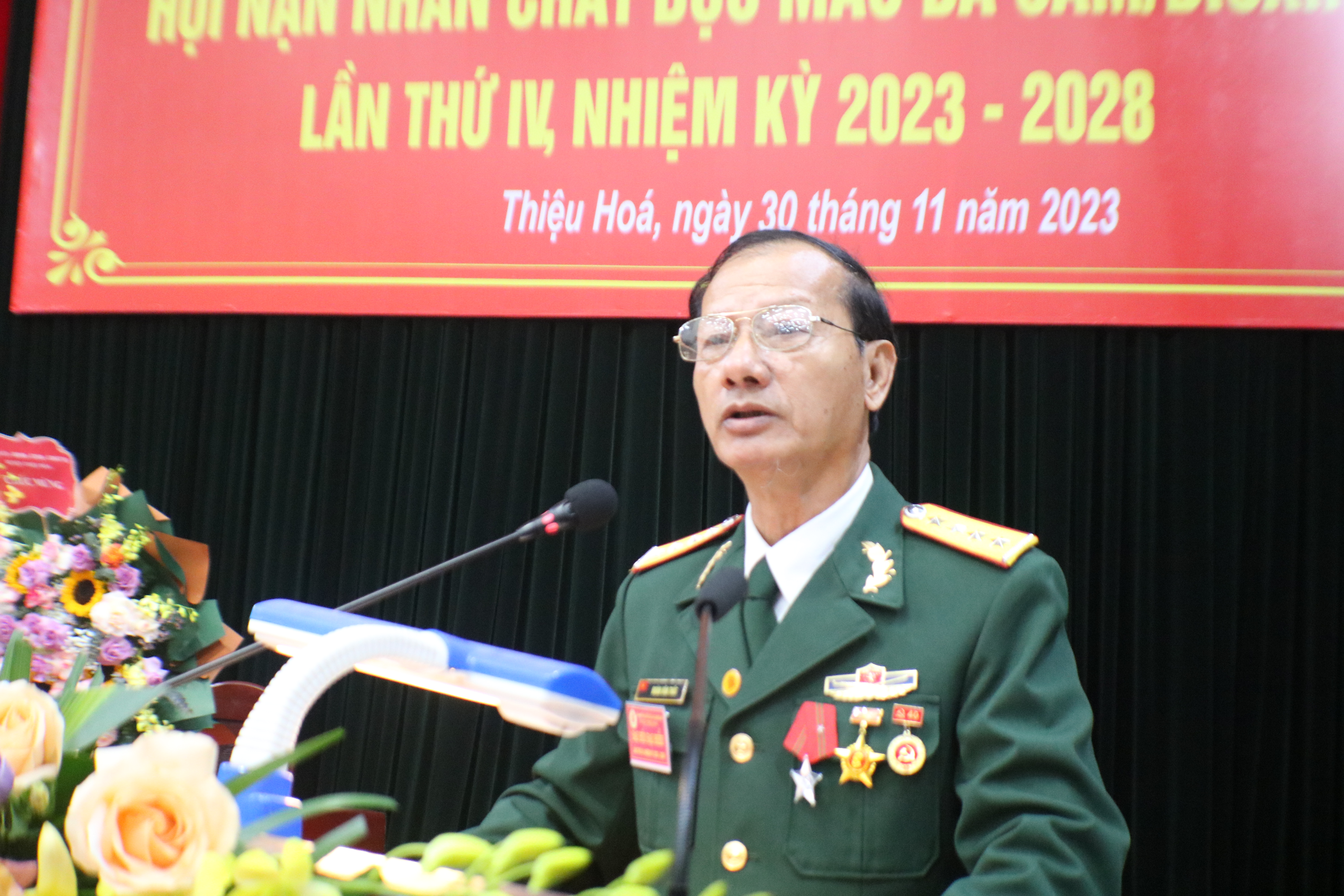 Đại biểu thị trấn Thiệu Hóa tham luận tại Đại hội