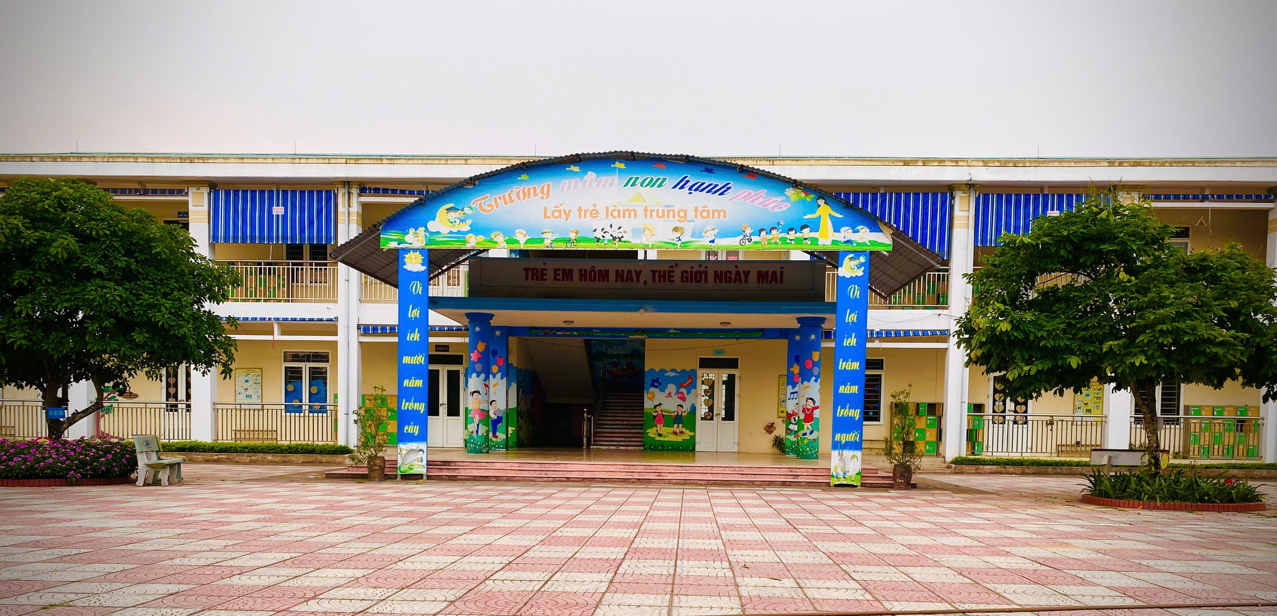 Toàn cảnh trường Mầm non Thiệu Tiến