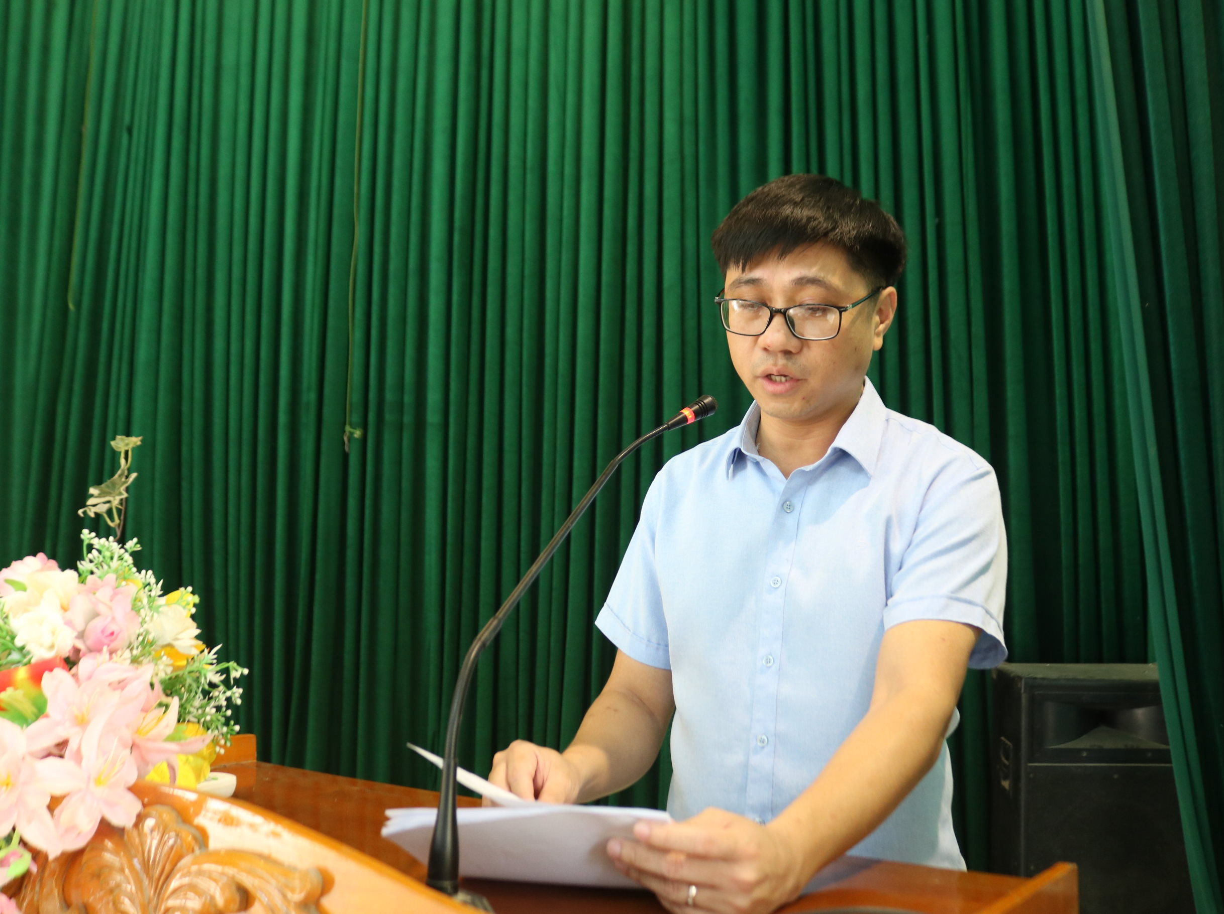 Lãnh đạo Ban Quán lý dự án đầu tư xây dựng huyện thông tin dự án