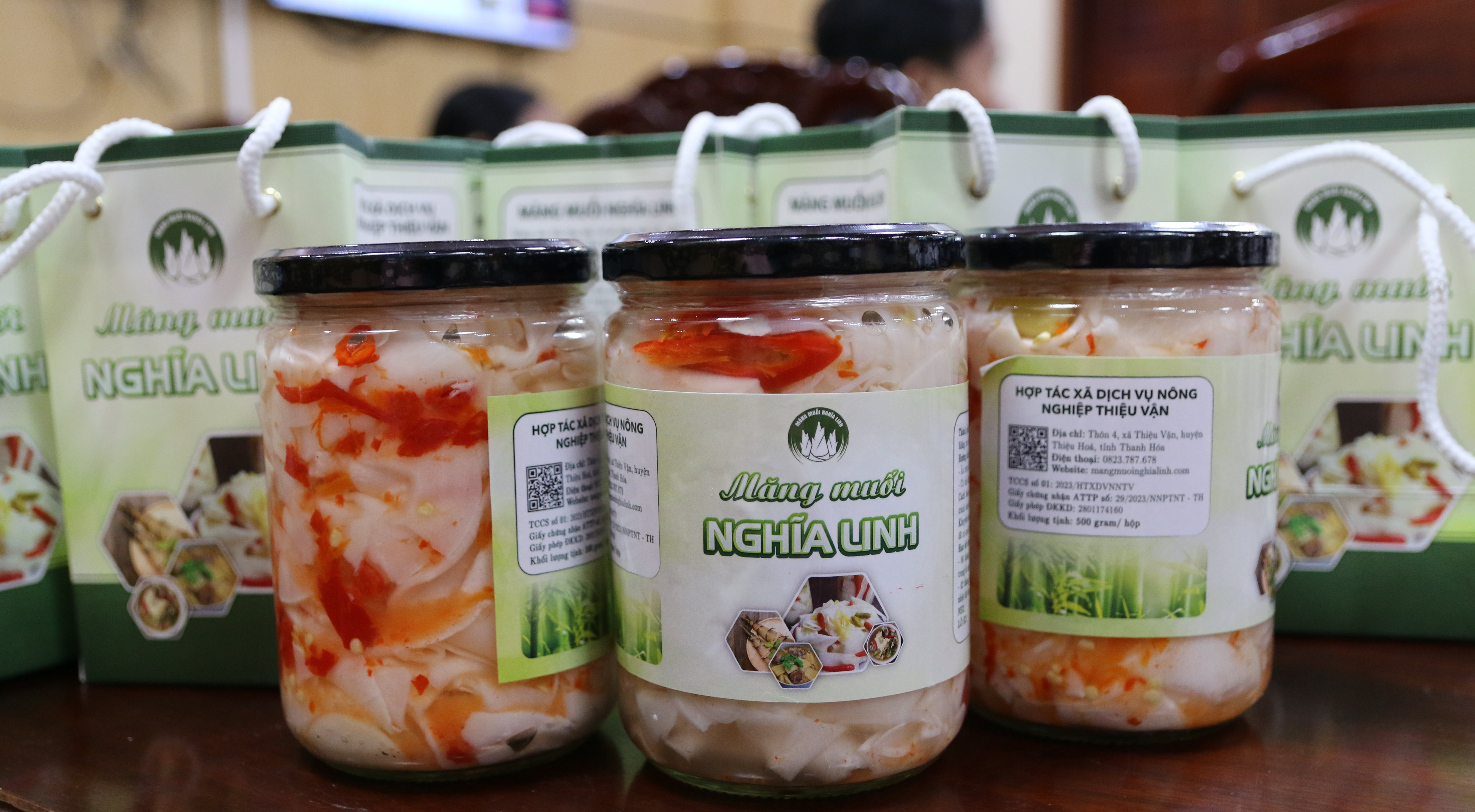 Sản phẩm măng muối Nghĩa Linh